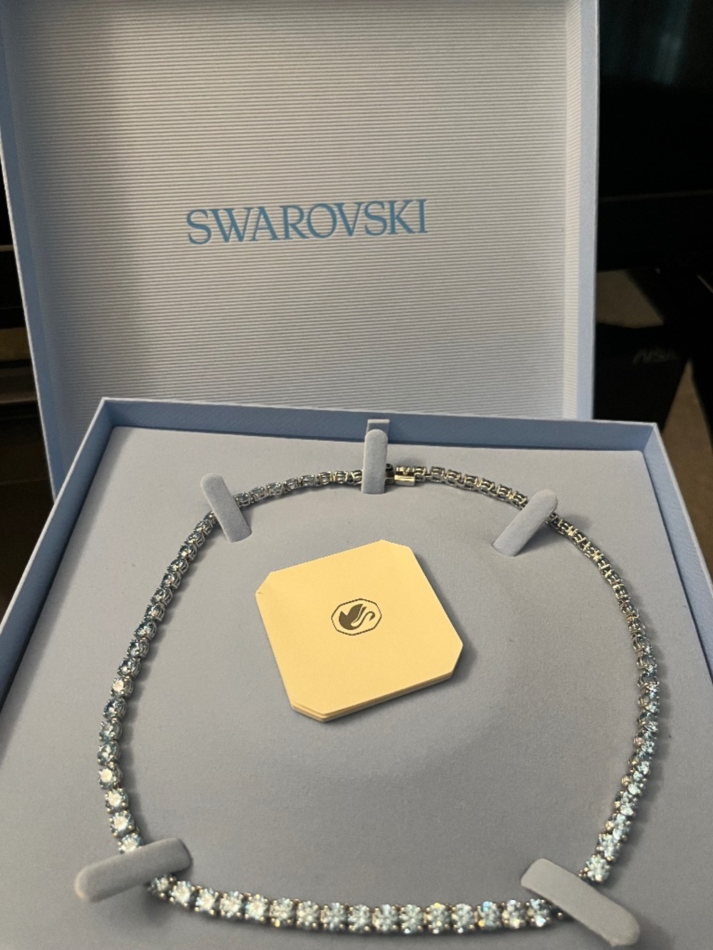 Swarovski Blue Matrix Tennis Necklace